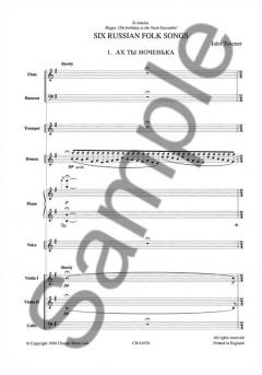 Six Russian Folksongs Score Only (John Tavener) 