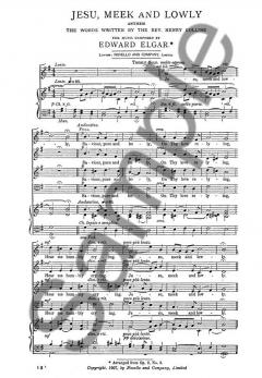 Jesu, Meek And Lowly von Edward Elgar 
