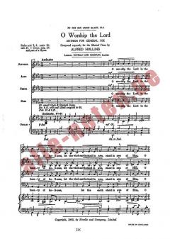 O Worship The Lord von Alfred Hollins 