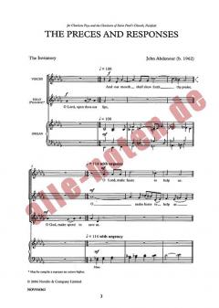 The Preces And Responses von John Abdenour 