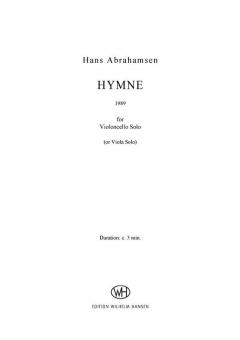 Hymne von Hans Abrahamsen 