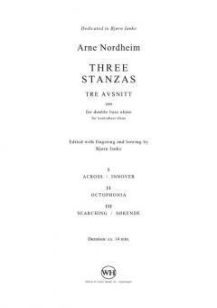 Nordheim Three Stanzas Solo Dbl Bass 