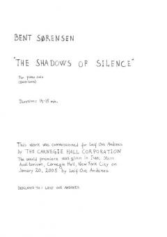 Shadows of Silence von Bent Sorensen 