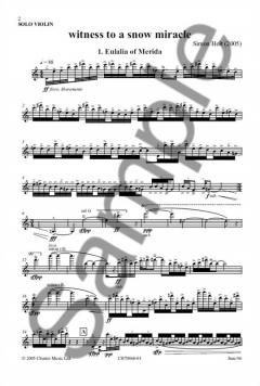 Witness to A Snow Miracle (Solo Violin Part) von Simon Holt 