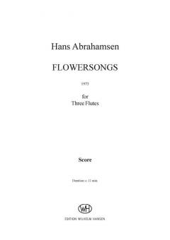Flowersongs Partitur, Kopi von Hans Abrahamsen 