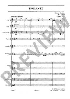 Romanze F-Dur o. Op. AV. 75 von Richard Strauss für Violoncello und Orchester im Alle Noten Shop kaufen
