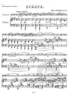 Sonate Op. 58 von Emil Sjogren 
