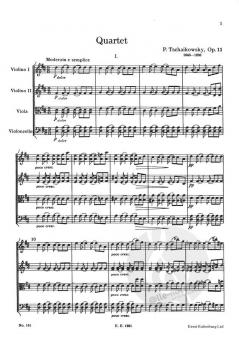 Streichquartett Nr. 1 D-Dur op. 11 CW 90 von Pjotr Iljitsch Tschaikowski im Alle Noten Shop kaufen