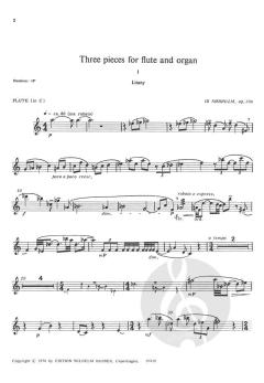 Three Pieces for Flute and Organ Op. 37a von Ib Norholm 