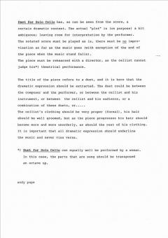 Duet For Solo Cello von Andy Pape im Alle Noten Shop kaufen