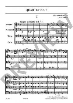 Streichquartett Nr. 2 D-Dur von Alexander Borodin im Alle Noten Shop kaufen - ETP201