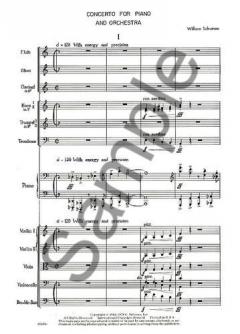 Concerto for Piano and Orchestra von William Schuman im Alle Noten Shop kaufen (Partitur)