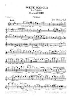 Scene D'amour (Scaramouche) Op. 71 von Jean Sibelius 