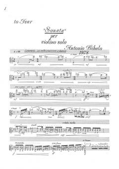 Sonata For Violin Solo von Antonio Bibalo im Alle Noten Shop kaufen