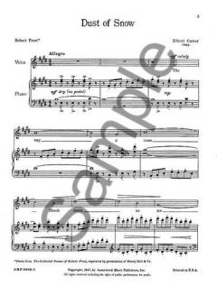 Dust Of Snow von Elliott Carter 