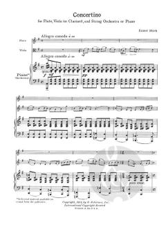 Concertino von Ernest Bloch 