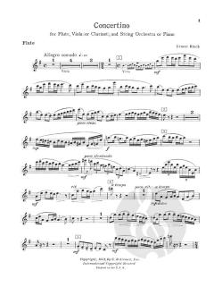 Concertino von Ernest Bloch 
