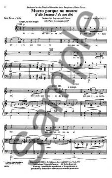 Muero Porque No Muero (Carlo Menotti) 