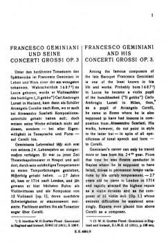 Concerto grosso D-Dur op. 3/1 von Francesco Geminiani für Streichquartett und Streichorchester im Alle Noten Shop kaufen