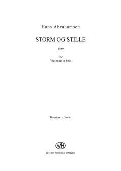 Sonata For Cello Solo II 'Storm And Still' von Hans Abrahamsen im Alle Noten Shop kaufen