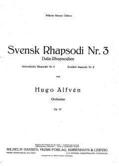 Swedish Rhapsody No. 3 von Hugo Alfven 