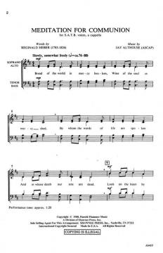 Meditation For Communion (Jay Althouse) 