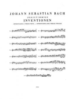 Dreistimmige Inventionen von Johann Sebastian Bach 