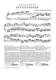Dreistimmige Inventionen von Johann Sebastian Bach 