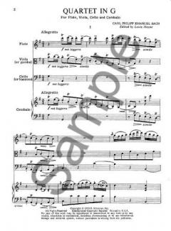 Quartet In G (Carl Philipp Emanuel Bach) 