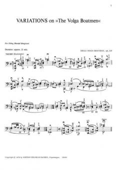 Variations On The Volga Boatmen Op. 354 von Niels Viggo Bentzon 