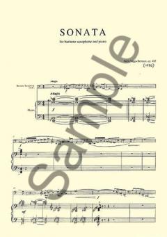 Sonata for Baritone Saxophone and Piano Op. 485 von Niels Viggo Bentzon 