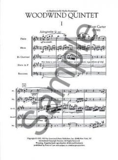 Woodwind Quintet von Elliott Carter für Holzbläser Quintett (Partitur) im Alle Noten Shop kaufen