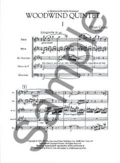 Woodwind Quintet von Elliott Carter für Holzbläser Quintett (Partitur) im Alle Noten Shop kaufen
