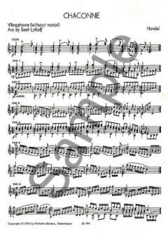 Chaconne For Vibraphone von Georg Friedrich Händel 