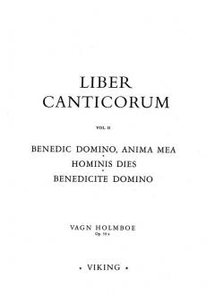 Holmboe Benedic Domino, Anima Op. 59a 