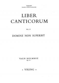 Holmboe Domine Non Superbit SATB 