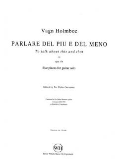 Holmboe Parlare Del Piu Edel Meno 