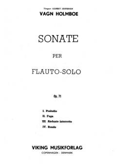 Holmboe Sonata Op. 71 (1957) Flute Solo 