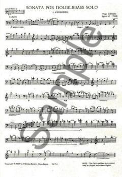 Sonata For Double Bass Solo Op. 82 von Vagn Holmboe 