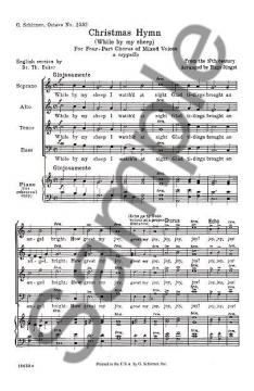 Christmas Hymn 'While By My Sheep' 