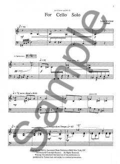For Cello Solo von Leon Kirchner im Alle Noten Shop kaufen - GS80494