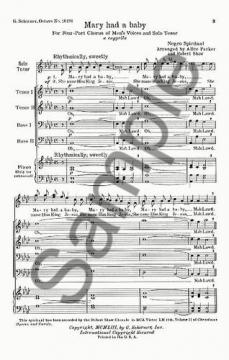 Mary Had A Baby (TTBB) 