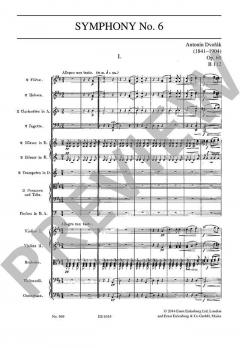 Sinfonie Nr. 6 D-Dur von Antonín Dvorák 