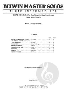 Belwin Master Solos Vol. 1 (Flute) von Franz Schubert 