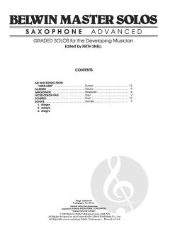 Belwin Master Solos Vol. 1 Advanced von Keith Snell 