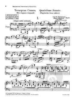 Sonate Nr. 4 op. 29 von Sergei Sergejewitsch Prokofjew 
