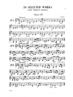 30 Selected Works For 3 Horns im Alle Noten Shop kaufen (Stimmensatz)