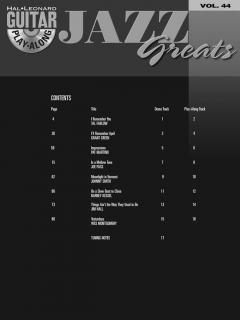 Guitar Play-Along Vol. 44: Jazz Greats 