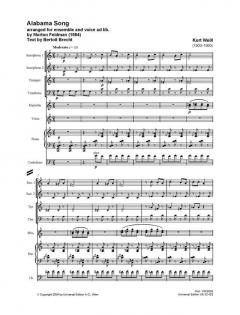 Alabama Song von Kurt Weill 