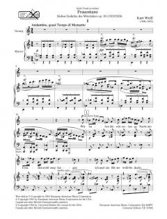 Frauentanz op.10 von Kurt Weill 